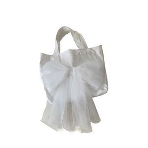 Canvas Tote Bag With Carrying Handles, B Bow Cloth Bag, Ribbon Bow Tote, Uwu ;)